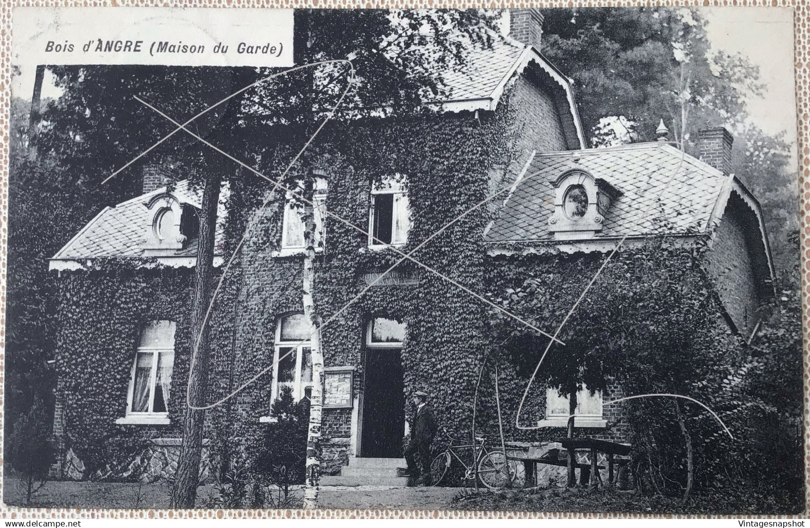 HONNELLES ROISIN bois d’Angre Maison du garde CP animée édit Cordier postée en 1919
