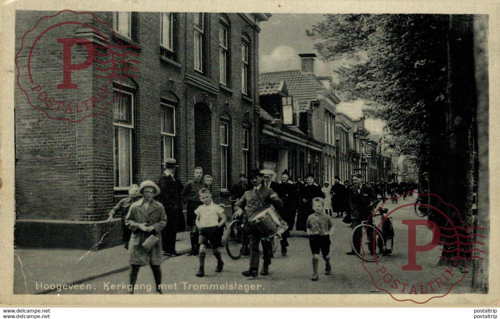 HOOGEVEEN  Kerkgang met Trommelslager Kinderen Children Drenthe Hoogeveen  HOLLAND HOLANDA NETHERLANDS