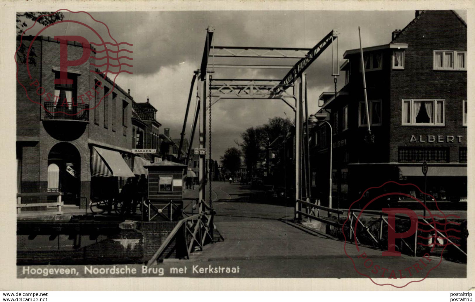 HOOGEVEEN  Noordsche Brug met Kerkstraat  DRENTHE HOOGEVEEN  HOLLAND HOLANDA NETHERLANDS