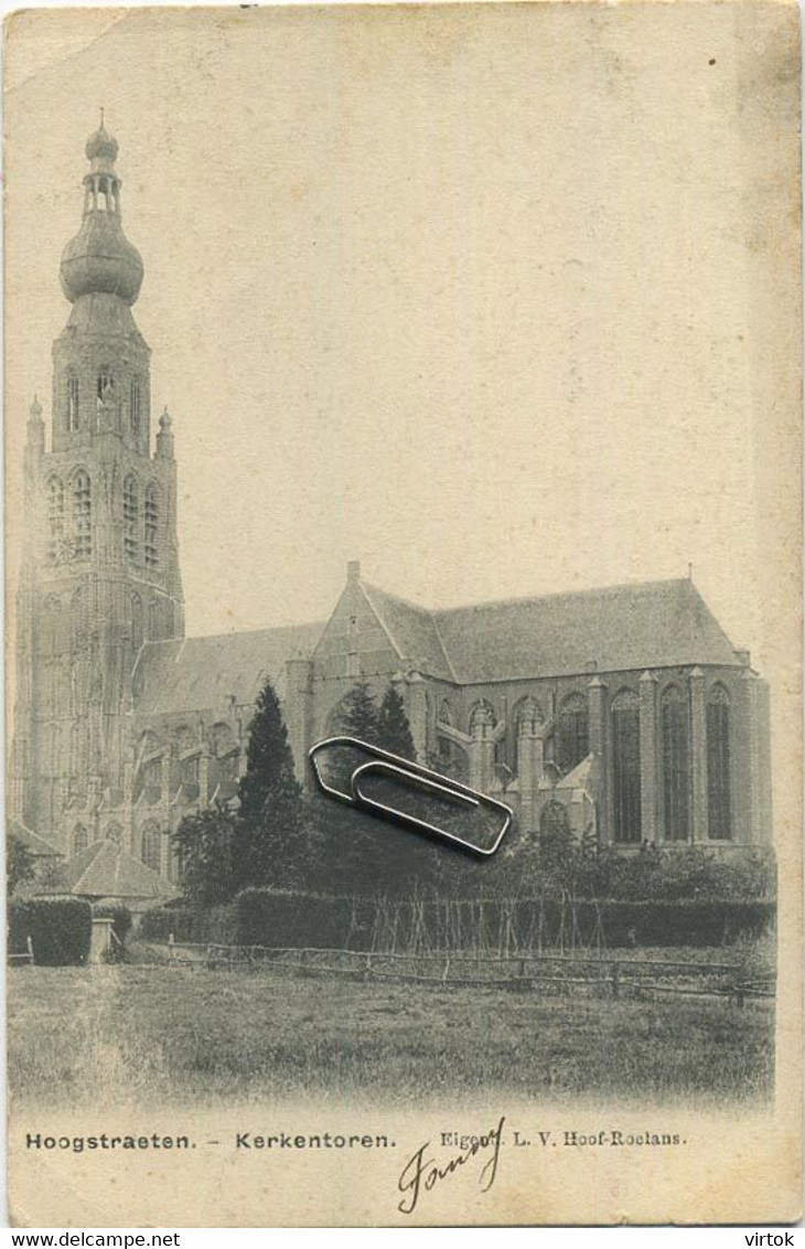 Hoogstraten :   kerkentoren    ( geschreven 1903  met zegel )