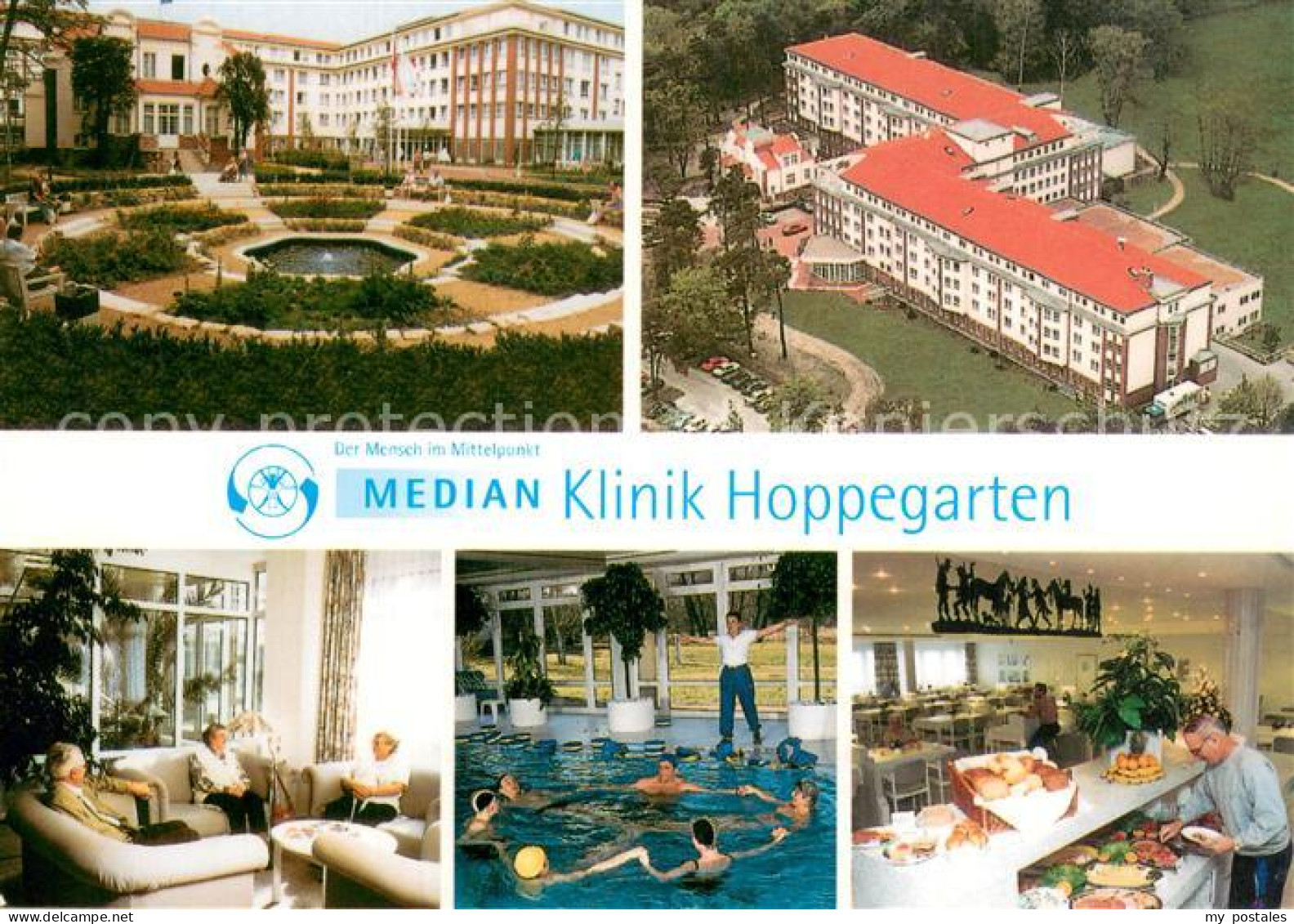 Hoppegarten Median Klinik Rehabilitationsklinik Hallenbad Speisesaal Parkanlagen