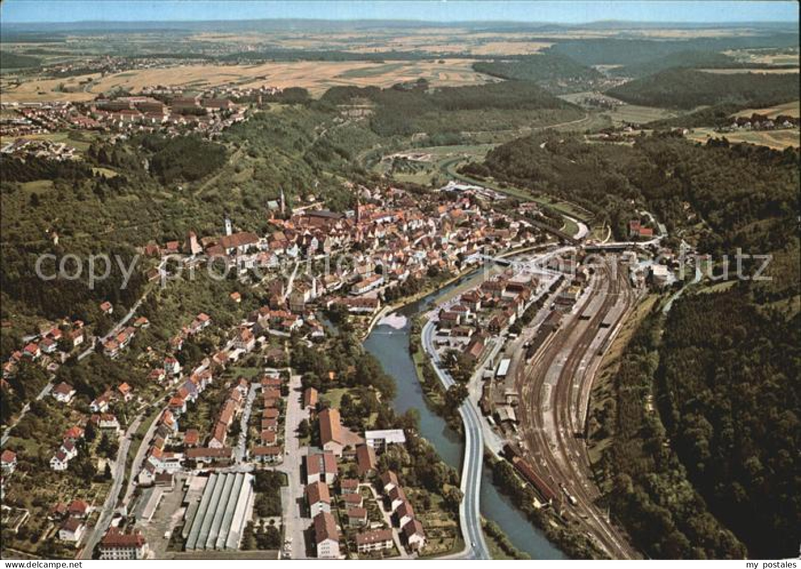 Horb Neckar Fliegeraufnahme