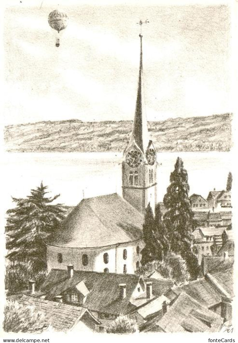 Horgen ZH Ballonfahrt 200 Jahre Ref Kirche Horgen Reitplatz Allmend Horgen