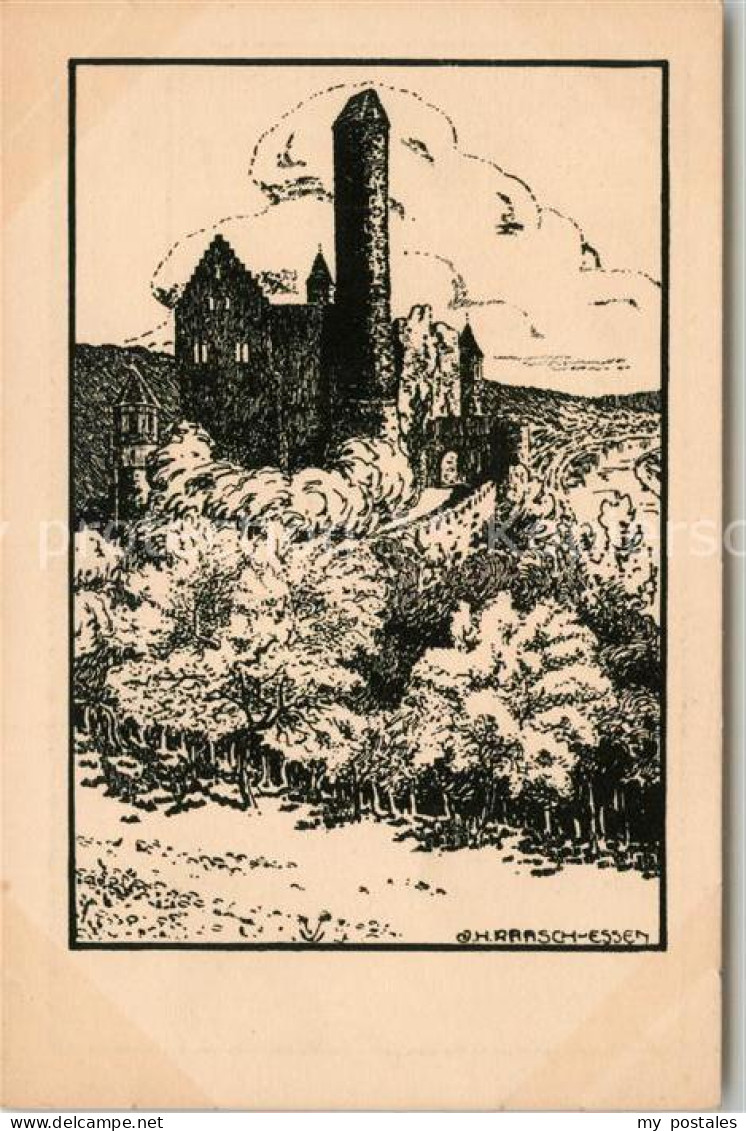 Hornberg Altensteig Schloss Hornberg Federzeichnung Raasch