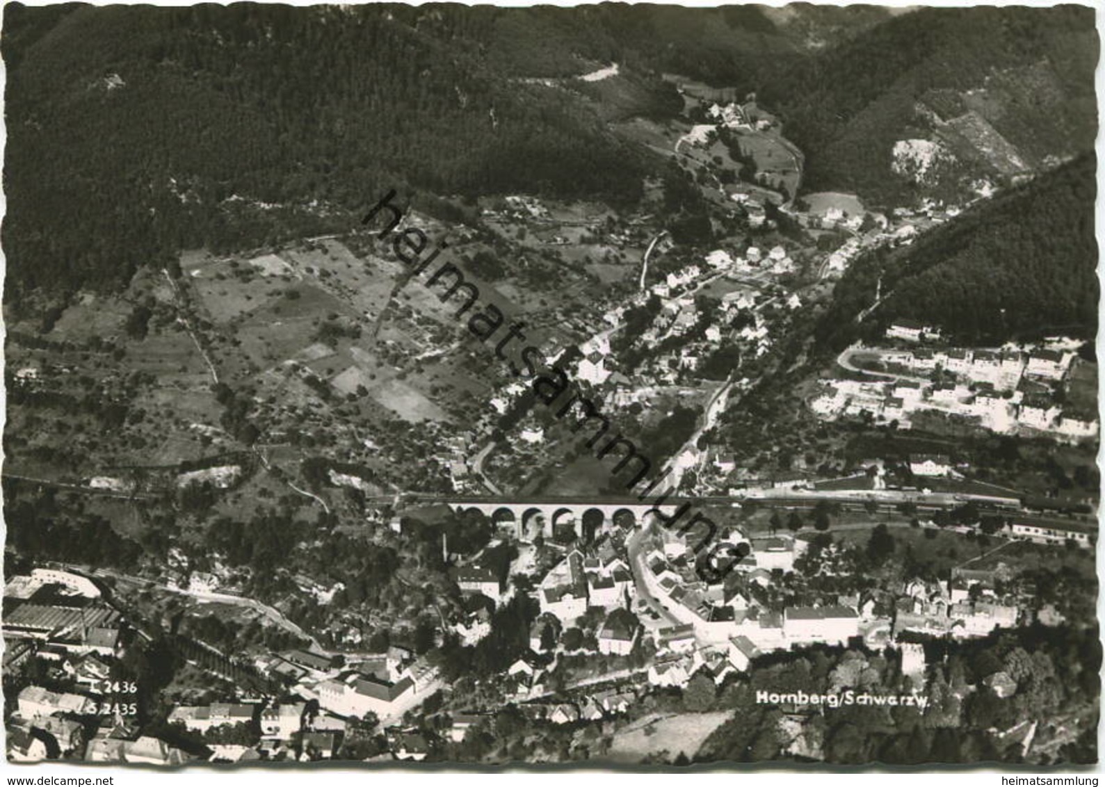 Hornberg - Luftaufnahme - Foto-AK Großformat 60er Jahre - Verlag Hildenbrand Göppingen