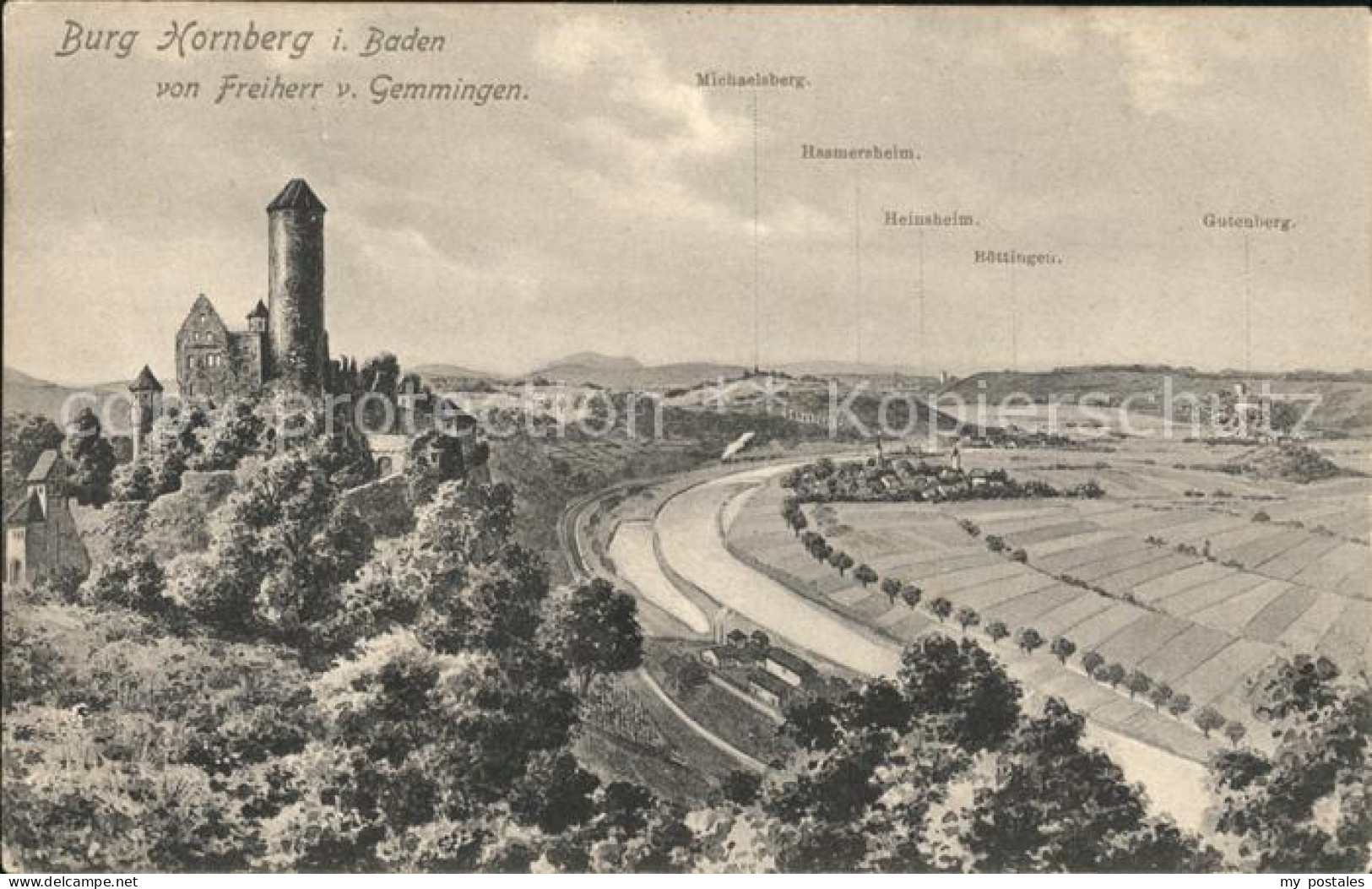 Hornberg Schwarzwald Burg Hornberg Panorama