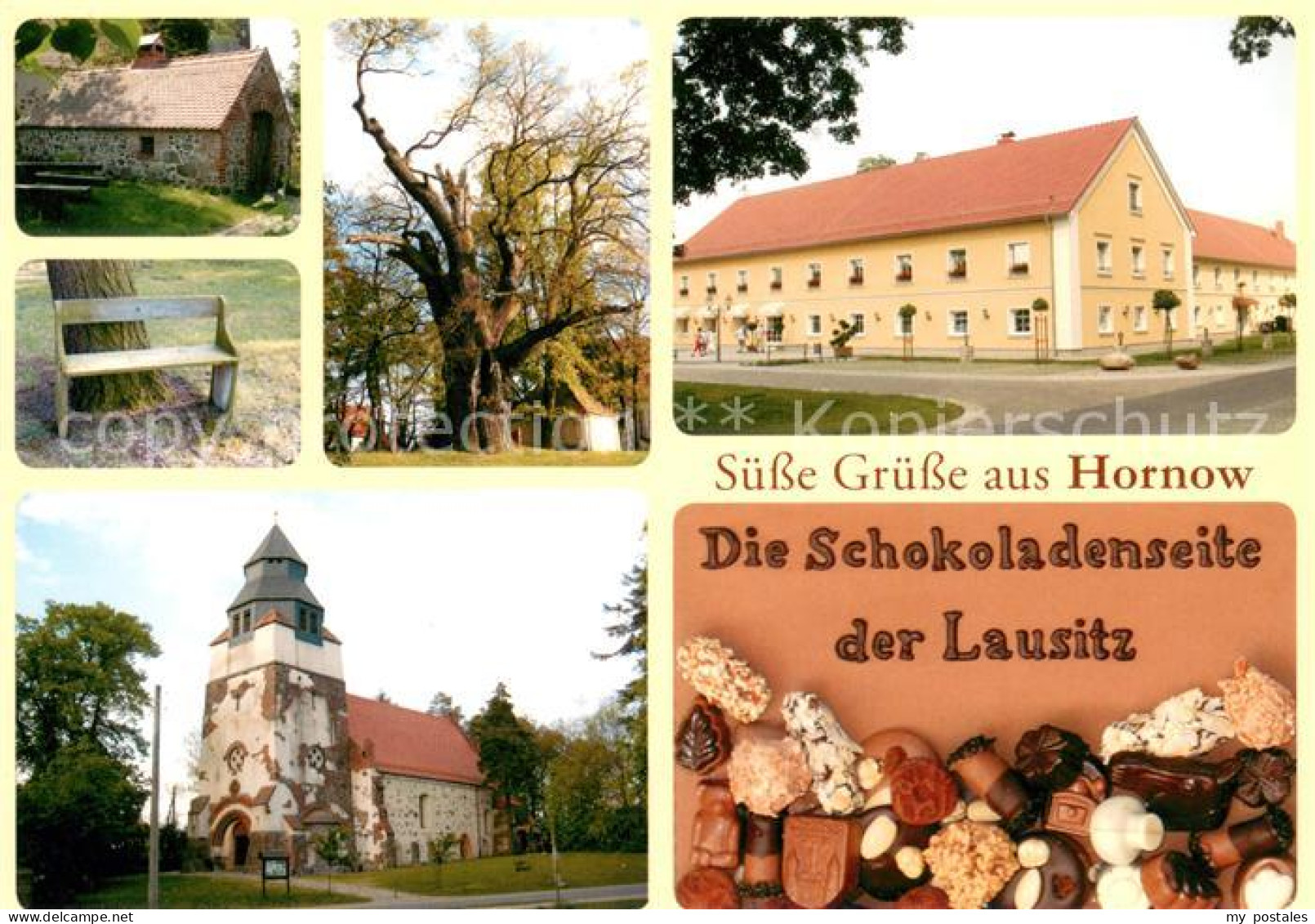 Hornow-Wadelsdorf St. Martin Kirche 13. Jhdt. Backhaus 750-jaehrige Eiche Schoko