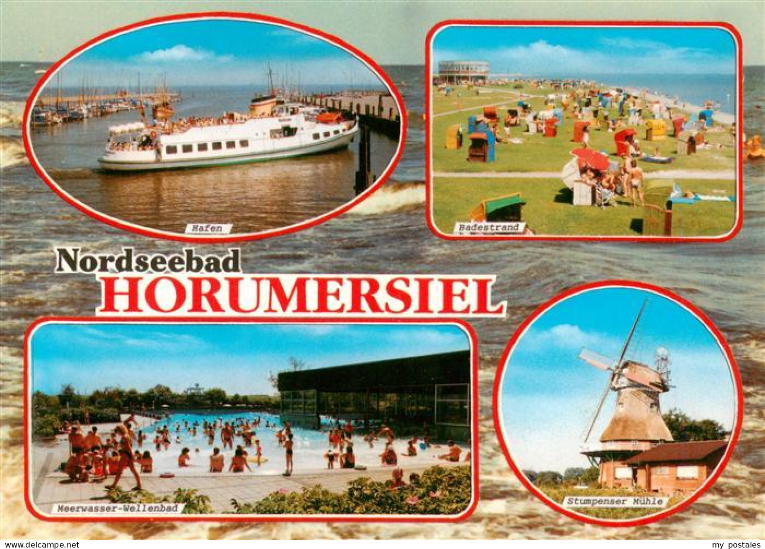 Horumersiel Wangerland Hafen Badestrand Meerwasser Wellenbad Stumpenser Muehle