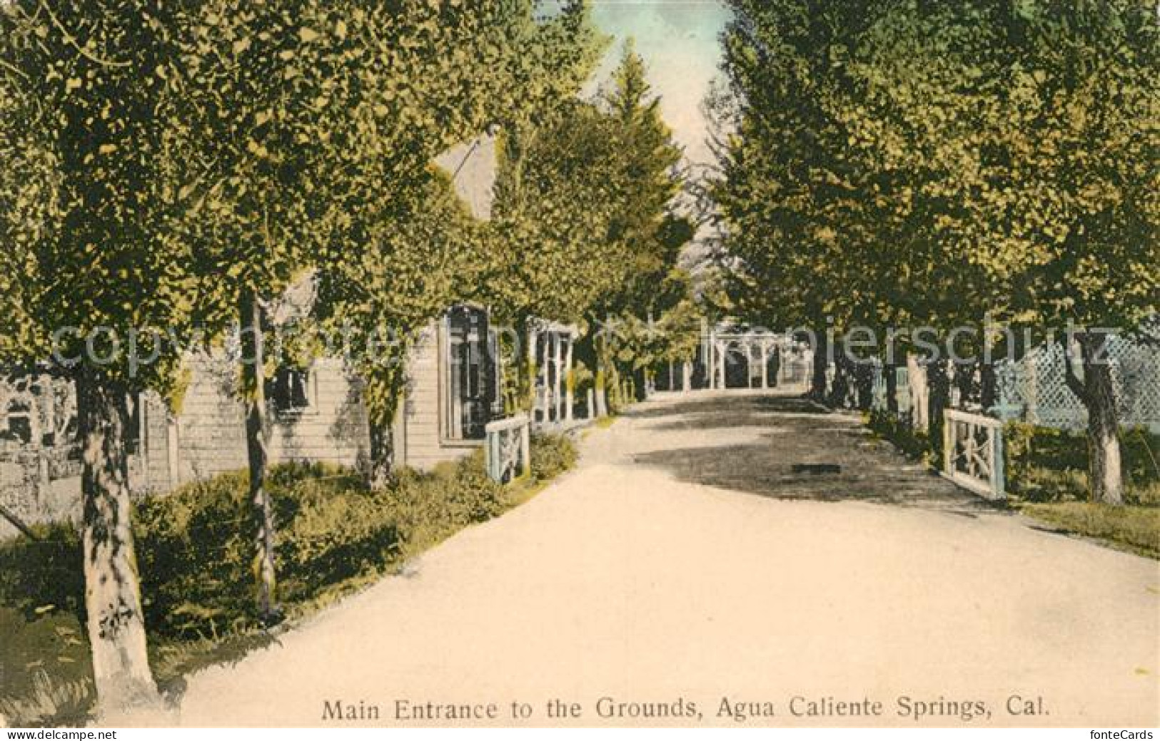 Hot Springs California Main Entrance to the Grounds Agua Caliente Springs
