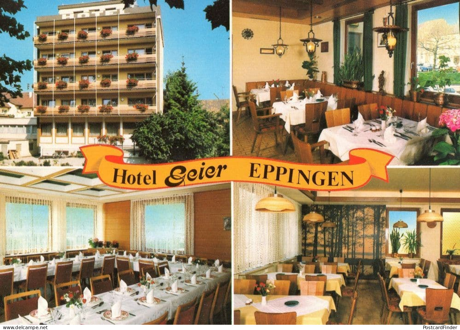 Hotel Geier Eppingen Restaurant Views Germany 1980s Postcard