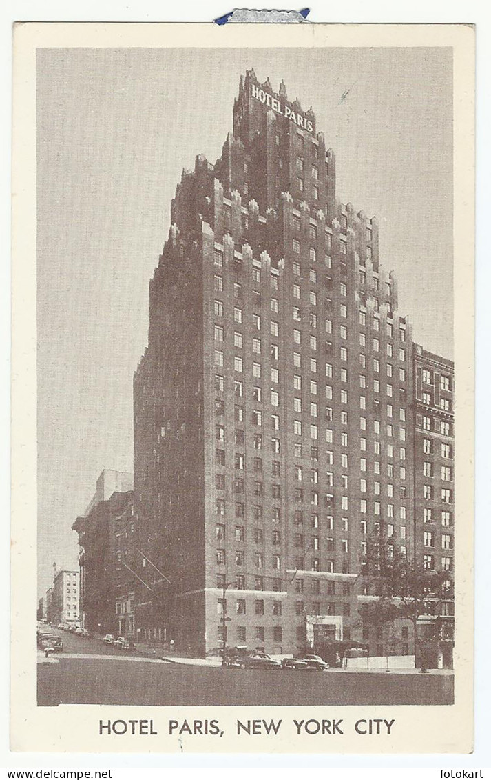 Hotel Paris-New York City, Vintage PC, 97th Street-West End Ave, Air Mail-1967