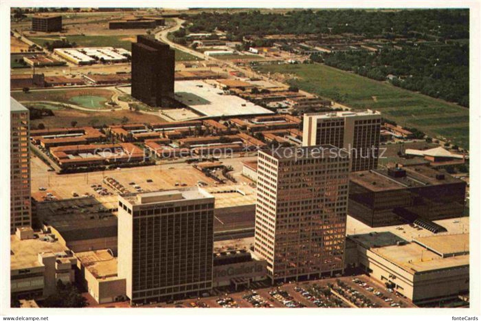 HOUSTON  Texas USA Aerial view of Post Oak Complex The Galleria Houston Oaks Hot