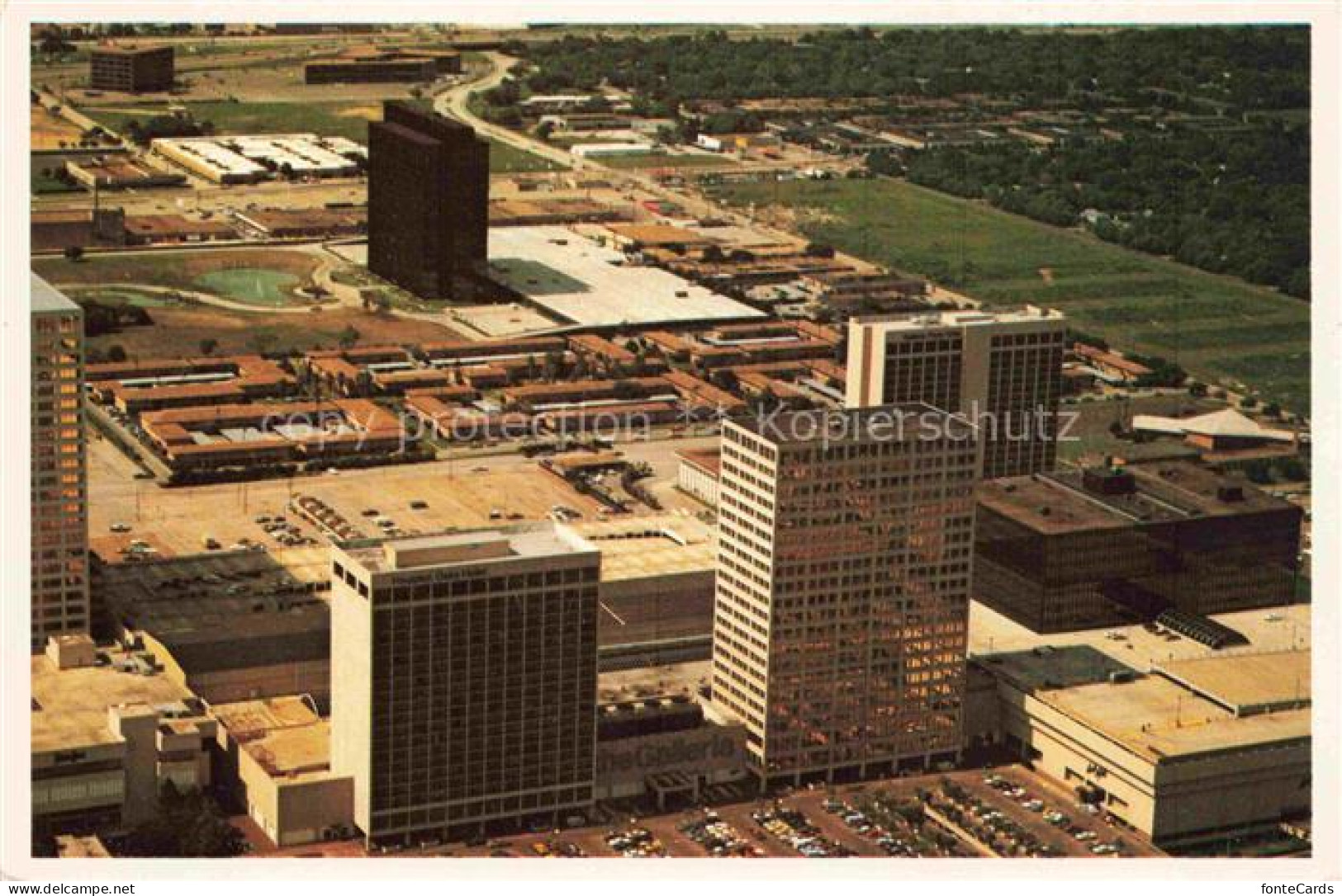 HOUSTON  Texas USA Fliegeraufnahme The-Galleria Houston-Oaks-Hotel Post-Oak-Comp