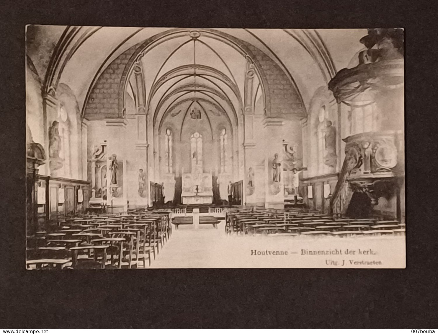 HOUTVENNE / BINNENZICHT DER KERK  / UITG. J. VERSTEAETEN
