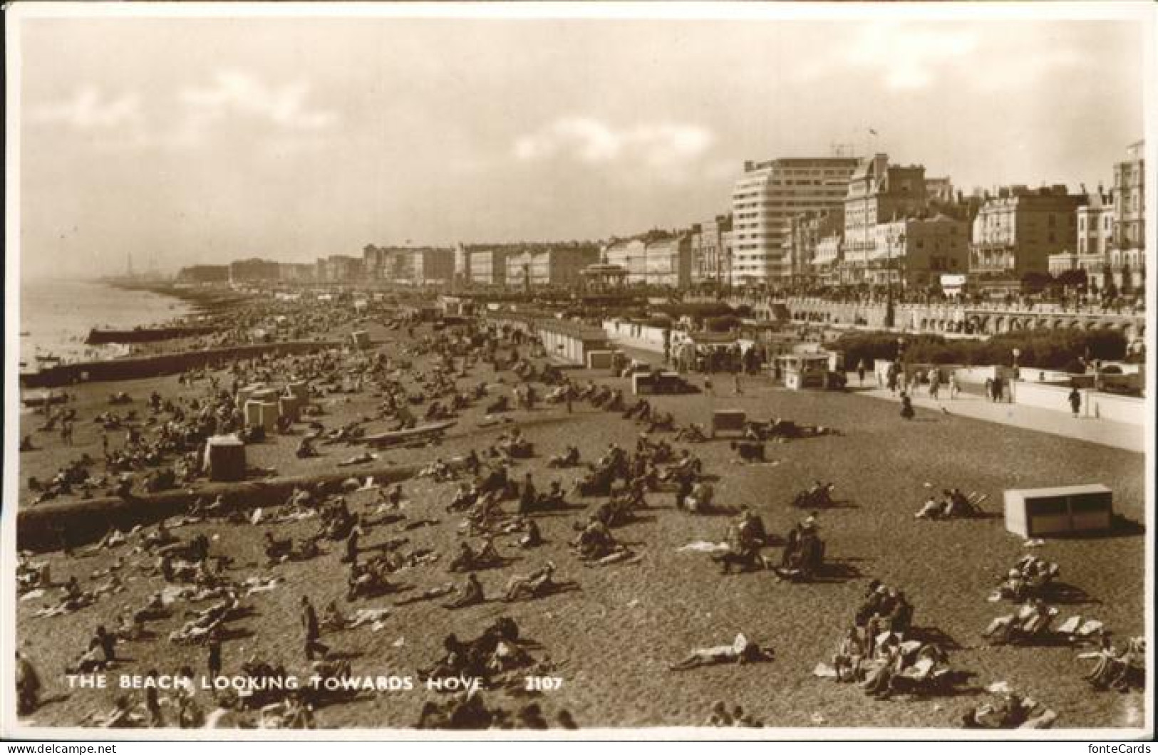 Hove UK Beach looking towards Hove
