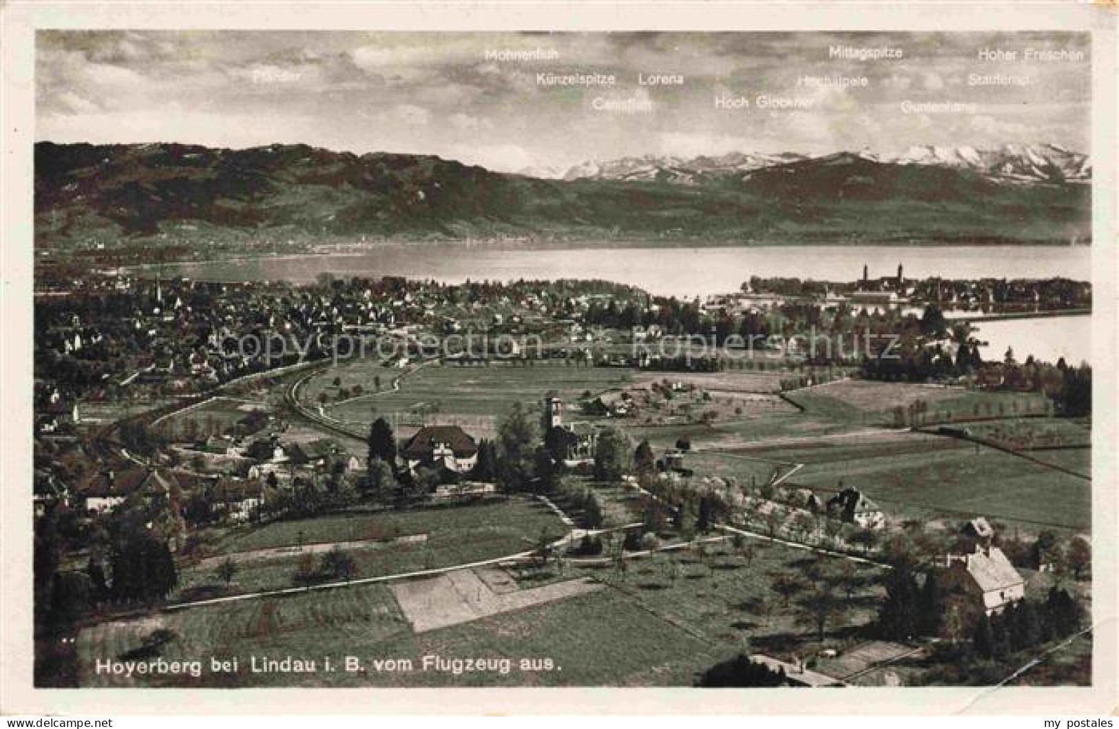 Hoyerberg LINDAU Bodensee Panorama Bodensee Schweizer Alpen