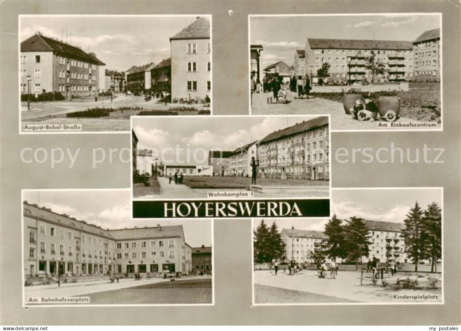 Hoyerswerda Aug Bebel Strasse Einkaufszentrum Wohnkomplex Am Bahnhofsvorplatz Ki