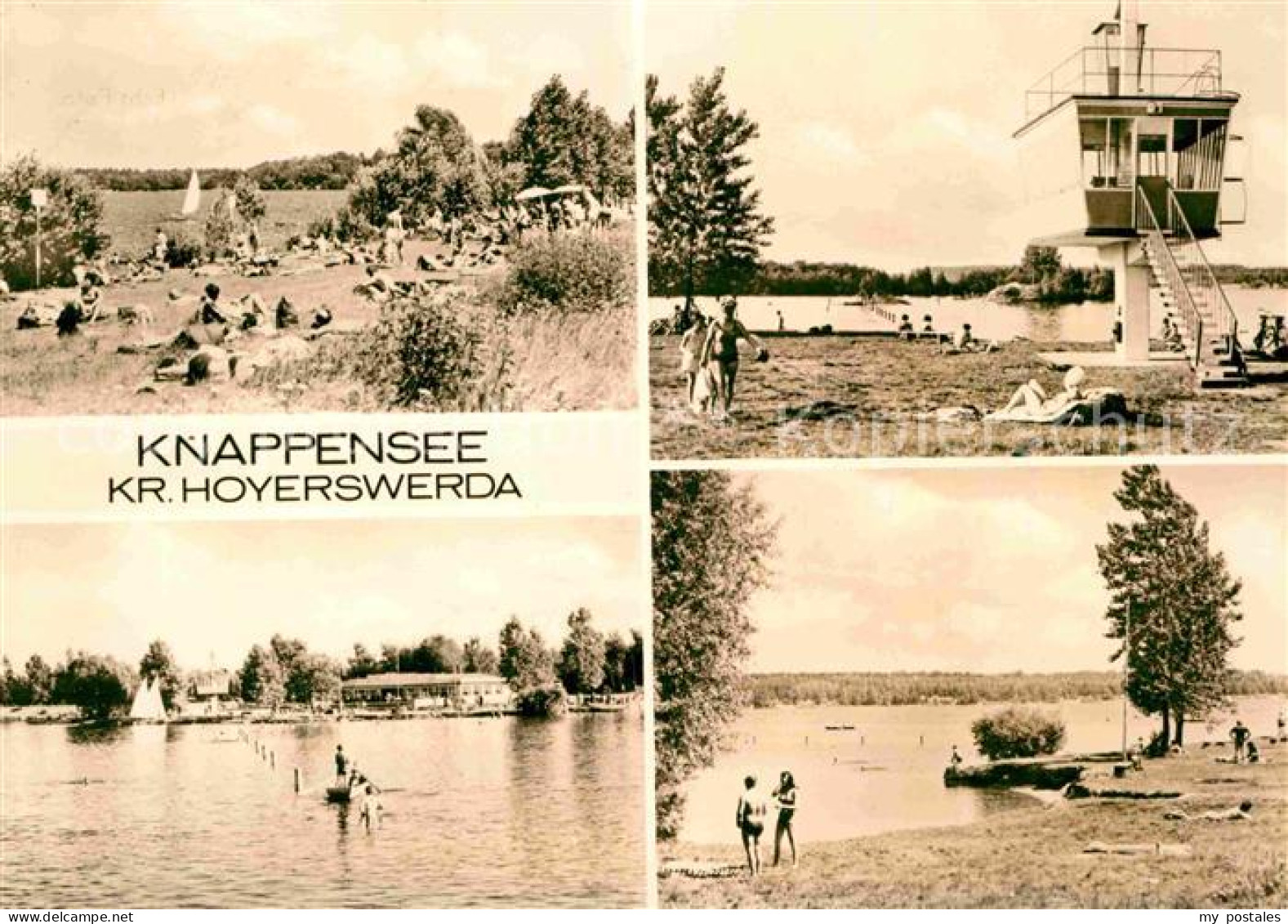 Hoyerswerda Badestrand am Knappensee Regattaturm