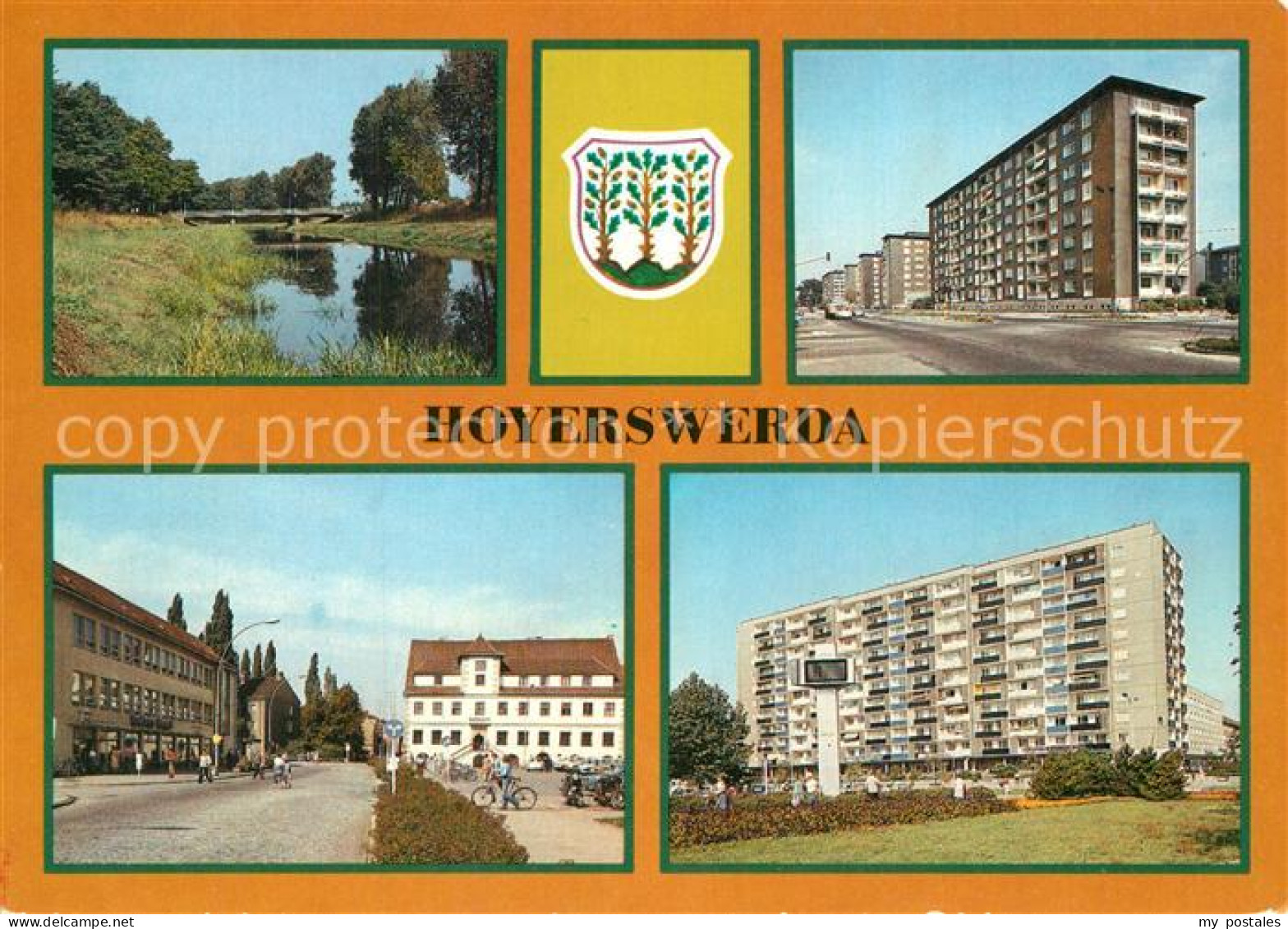 Hoyerswerda Elsterbruecke Wilhelm Pieck Strasse Rathaus Zentrum