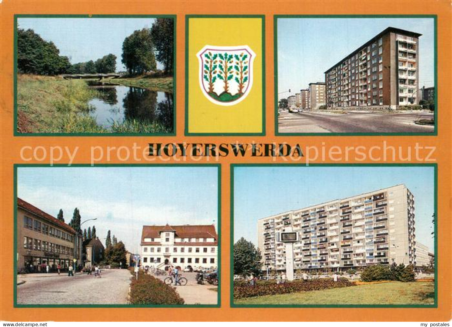 Hoyerswerda Elsterbruecke Wilhelm Pieck Strasse Rathaus Zentrum