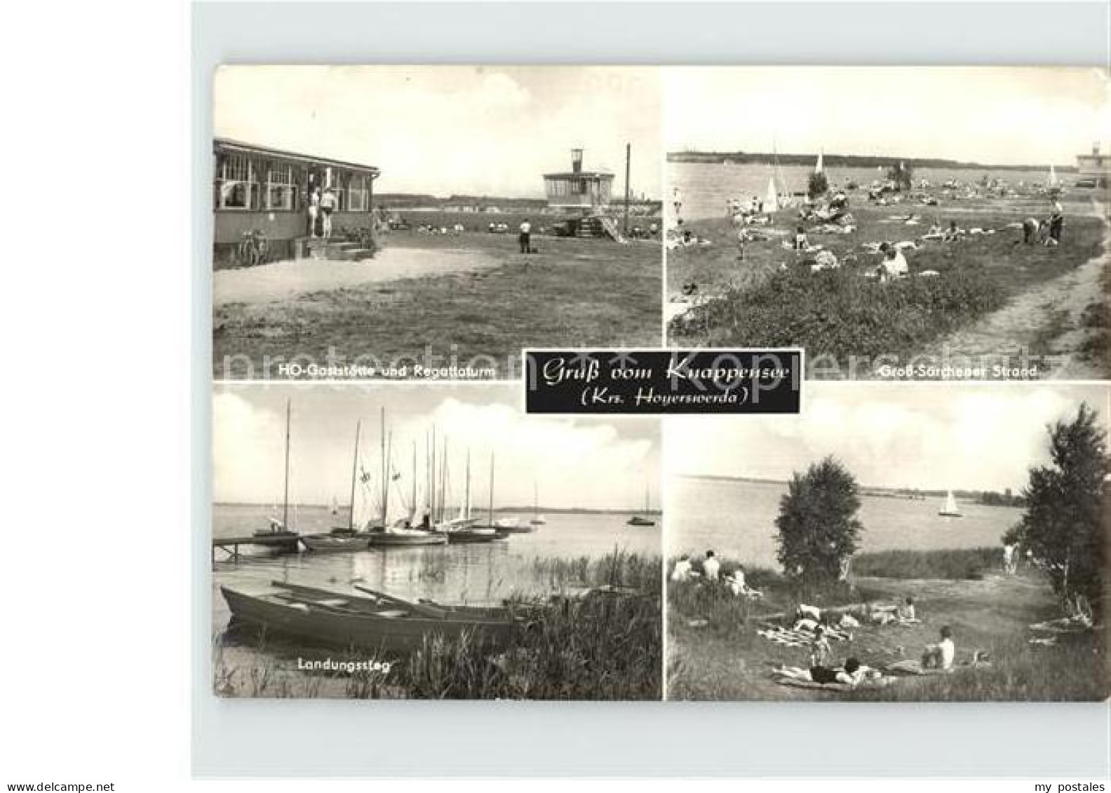 Hoyerswerda Knappensee HO Gaststaette Regattaturm Strand Landungssteg