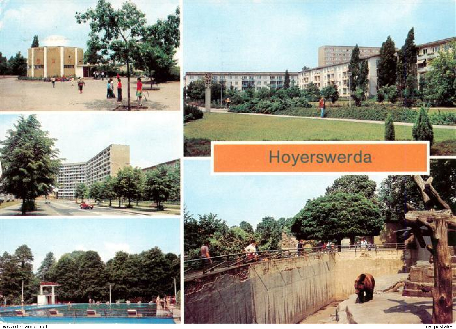 Hoyerswerda Planetarium Magistrale am Knie Wohnkomplex Freibad Tierpark