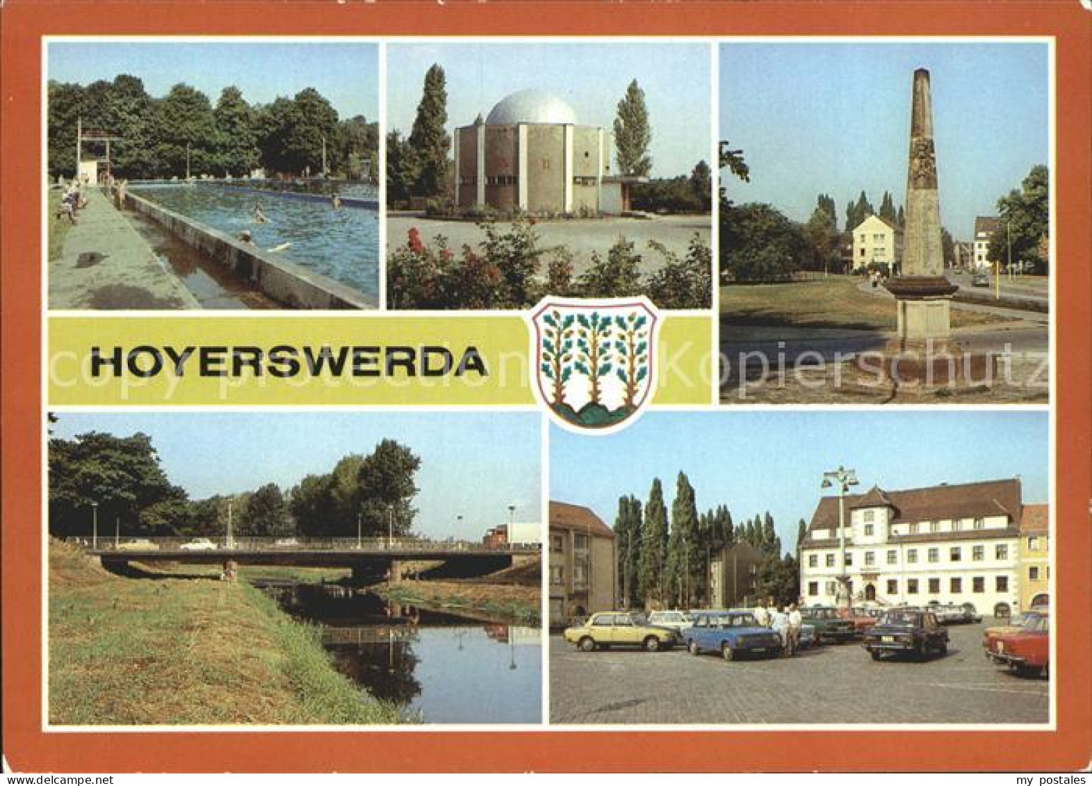 Hoyerswerda Planetarium Postsaeule Schwimmbad