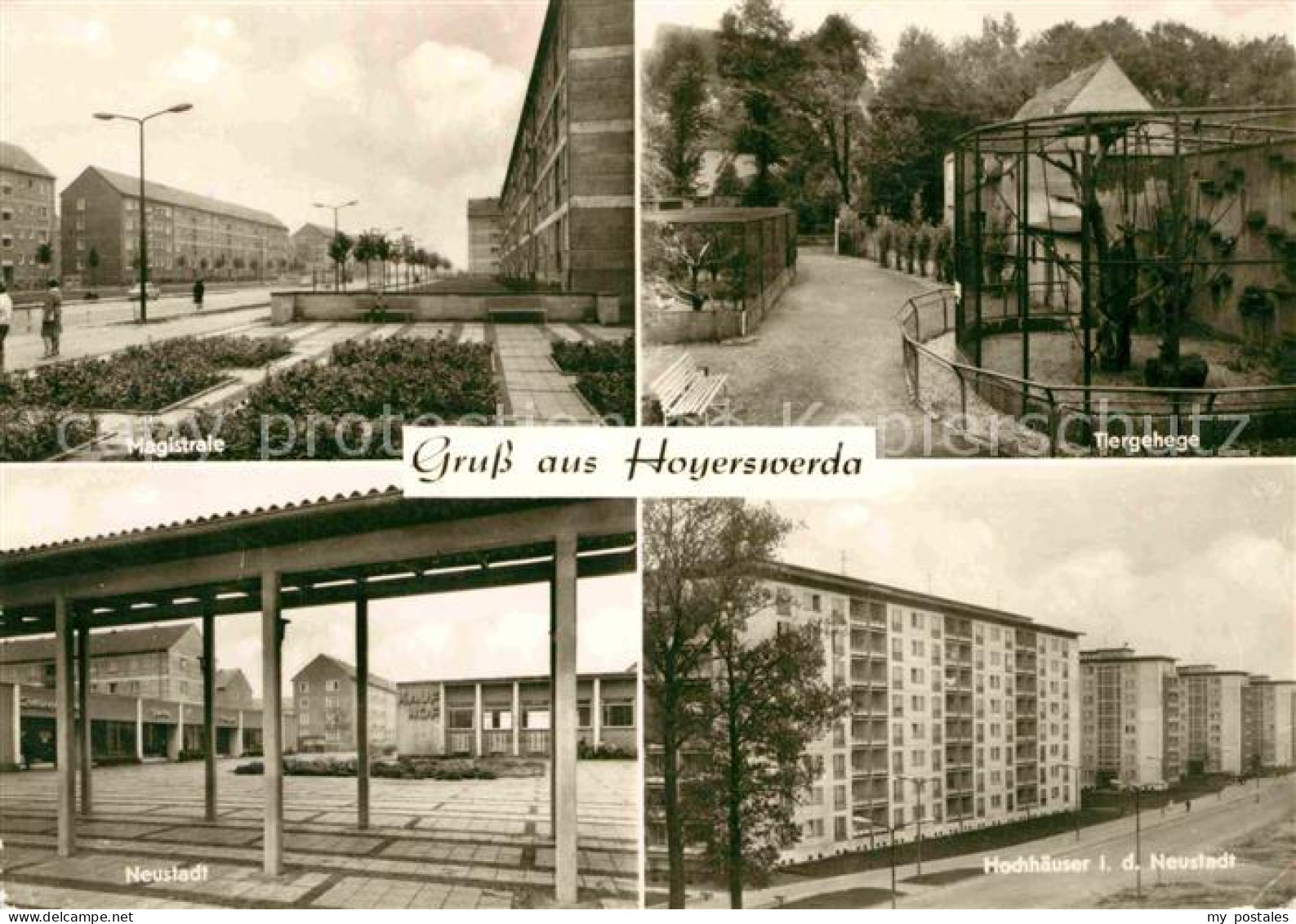 Hoyerswerda Tiergehege Hochhaeuser Neustadt Magistrale