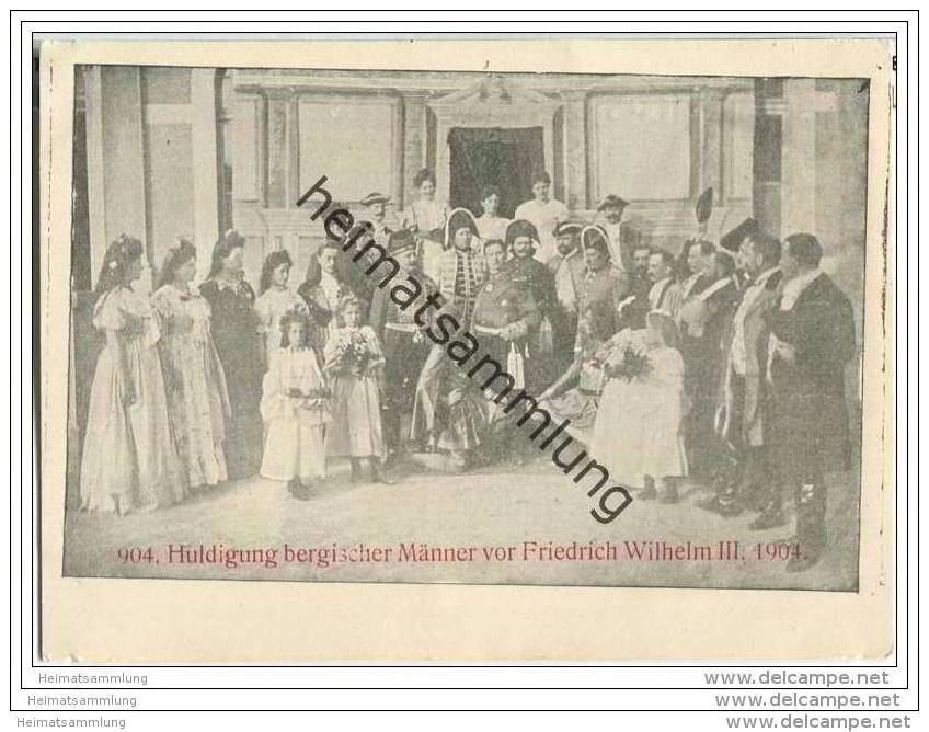 Huldigung bergischer Männer vor Friedrich Wilhelm III 1904