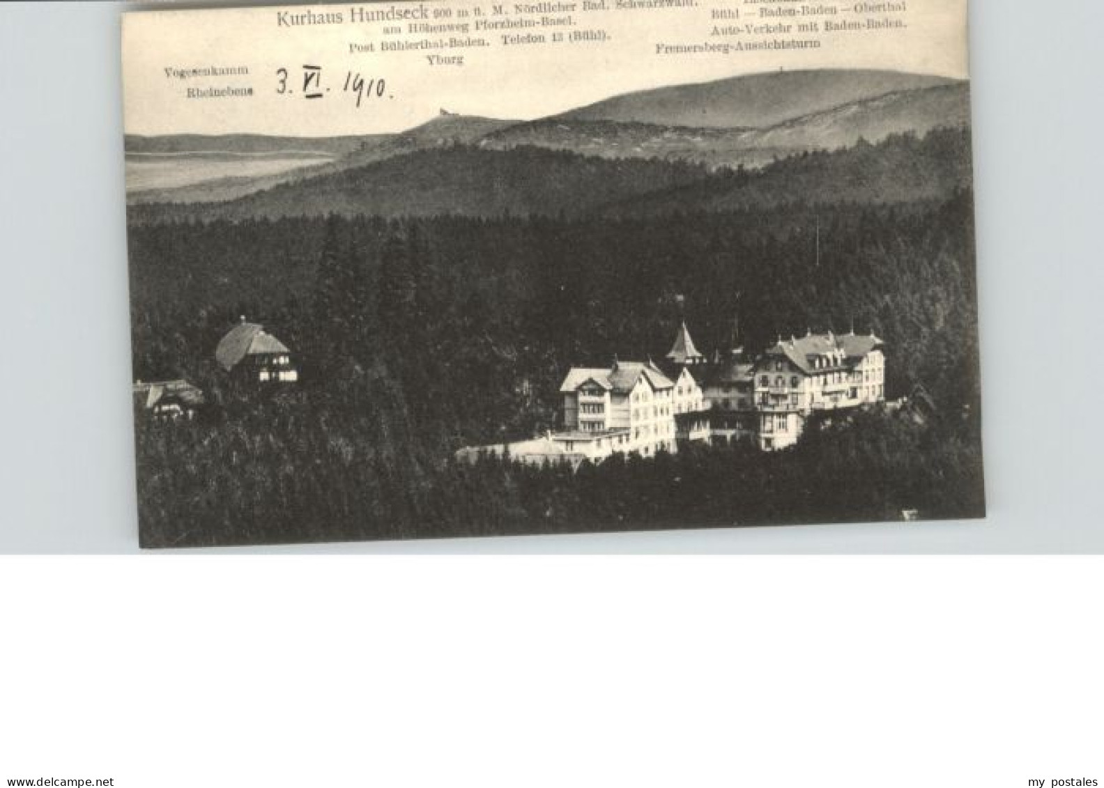 Hundseck 900m Buehl BW Kurhaus Schwarzwald Buehlertal Baden Buehl  x