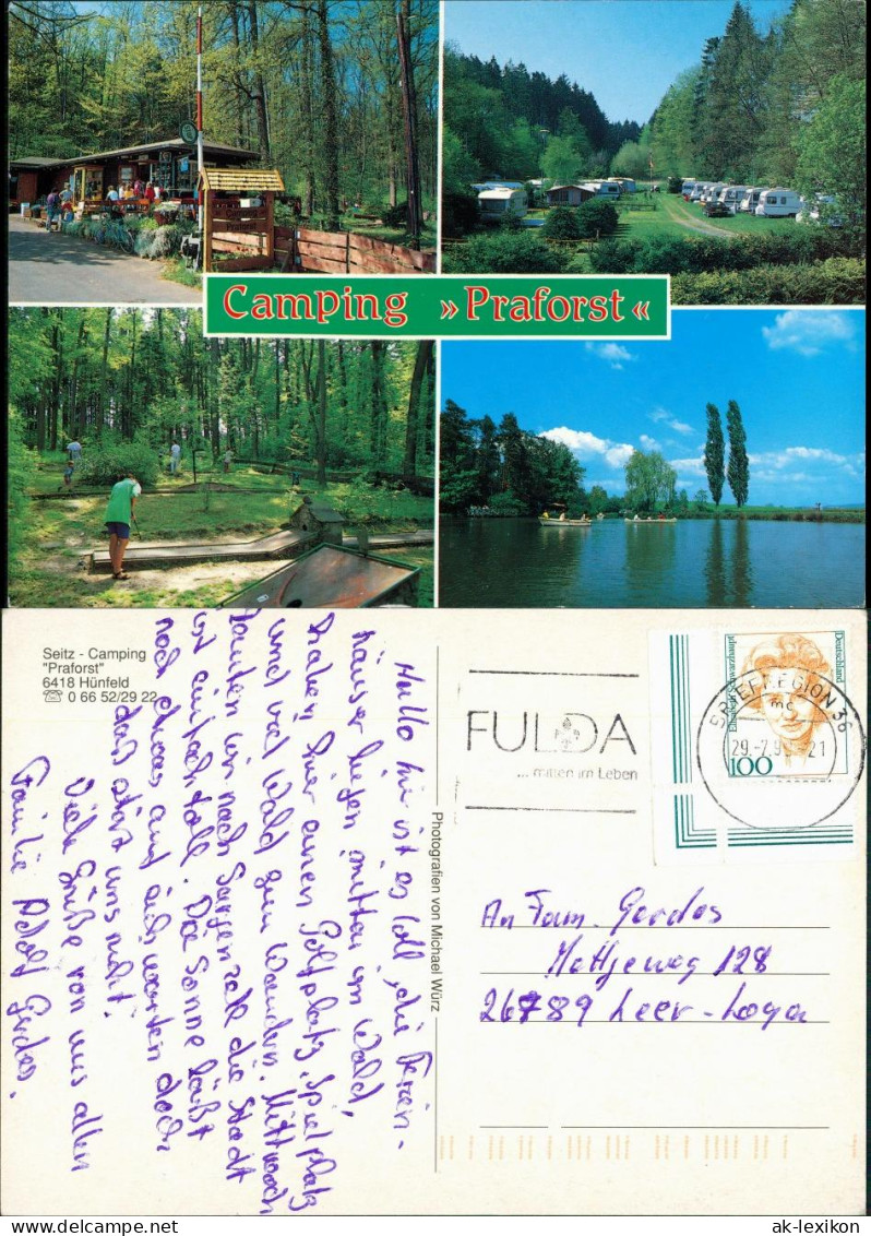 Hünfeld Hünfeld Mehrbild-AK Seitz-Camping "Praforst" Campingplatz 1999