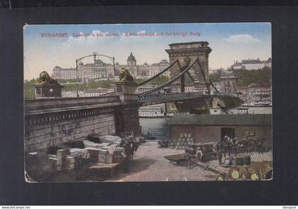 Ungarn Hungary AK Budapest Kettenbrücke