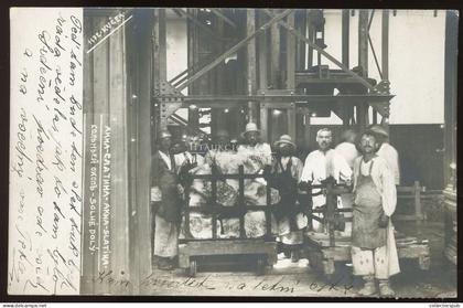AKNASZLATINA 1931.  Bányászok, fotós képeslap