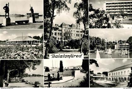 Balatonfuered Hotels Restaurant Plattensee Uferpromenade Denkmal Statuen