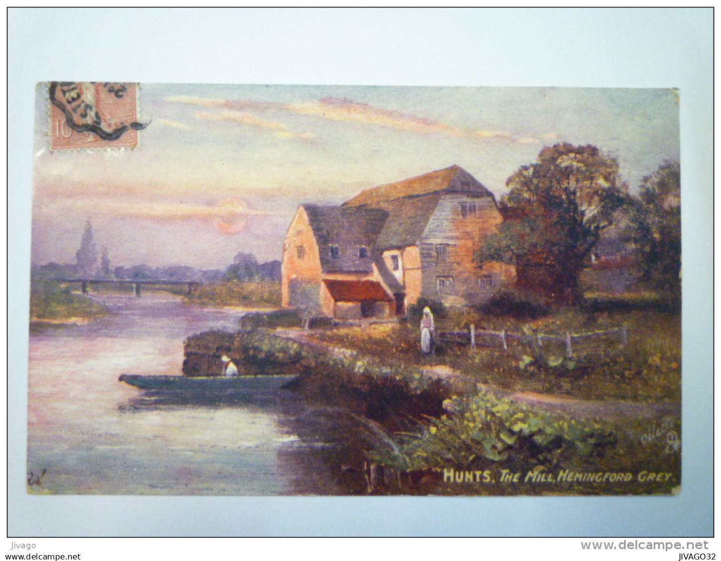 HUNTS  :  The  MILL  ,  Hemingford Grey  -  Tuck's Post Card  couleur   1905