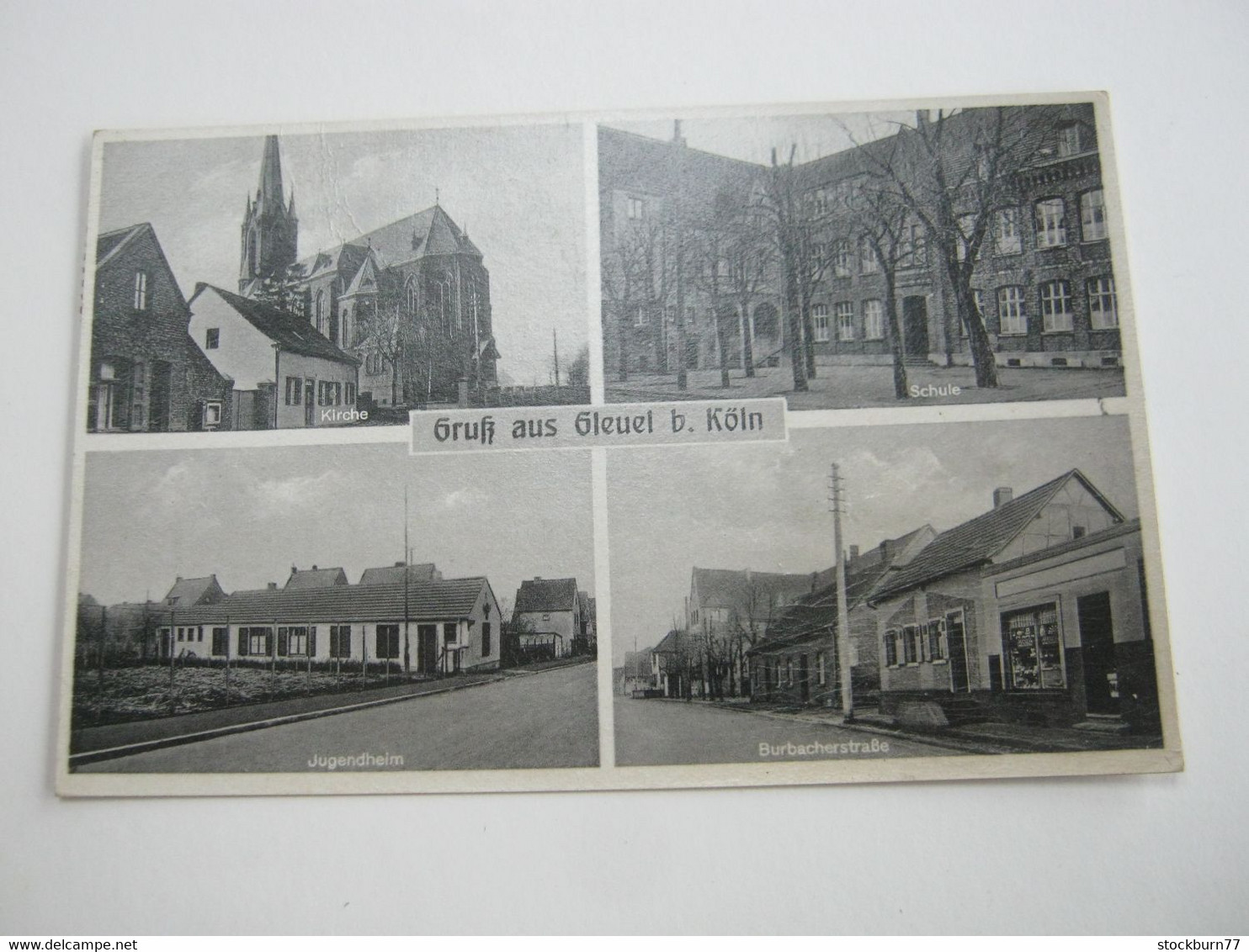 HÜRTH GLEUEL , Strassen ,   Schöne Karte um 1940 ,    siehe  2 Abbildungen