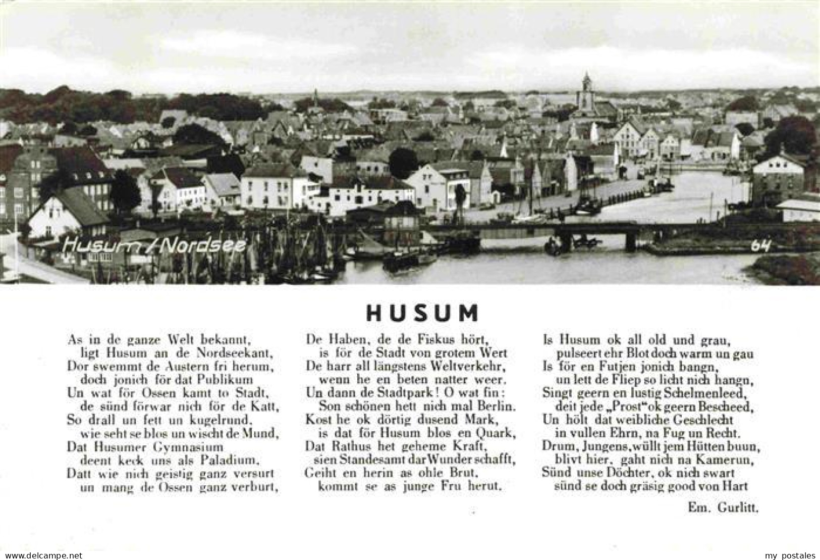Husum  Nordfriesland Stadtpanorama Poesie