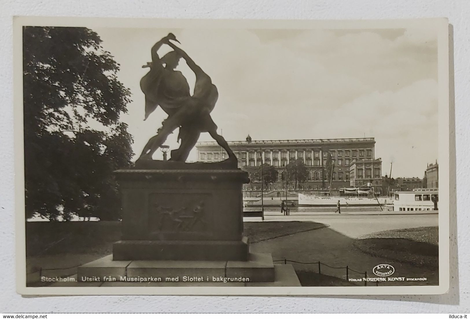 I103408 Cartolina - Stockholm (Svezia) - Utskirt fran Museiparken med Slottet