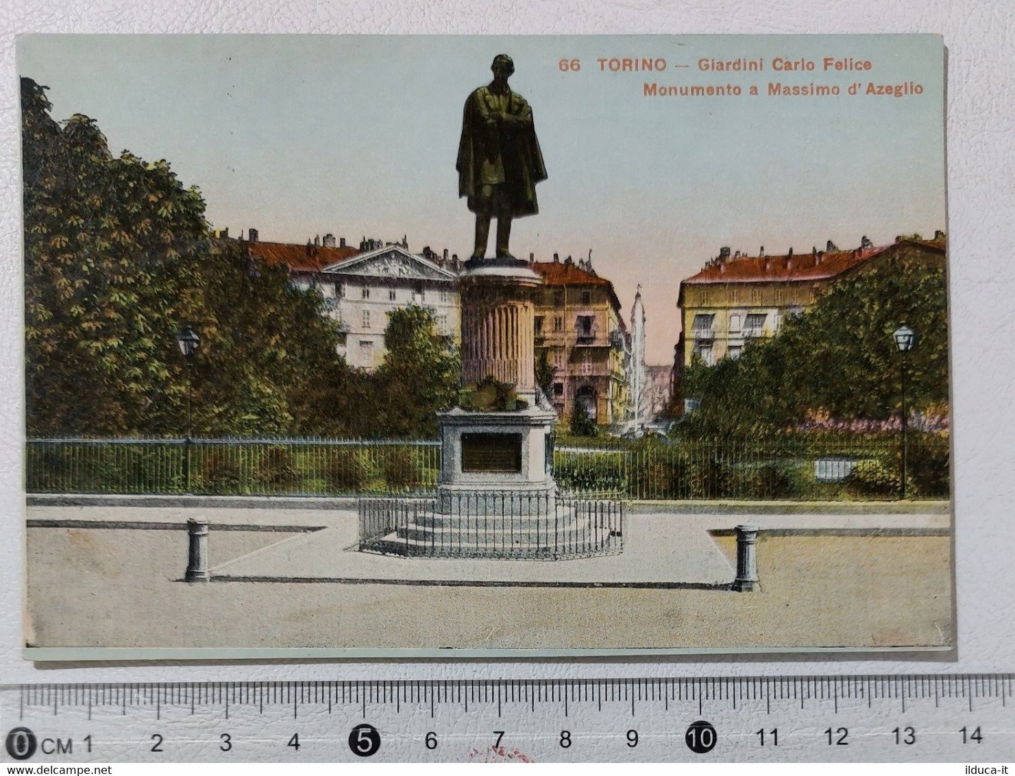 I120046 Cartolina - Torino - Giardini Carlo Felice Monumento a Massimo D'Azeglio