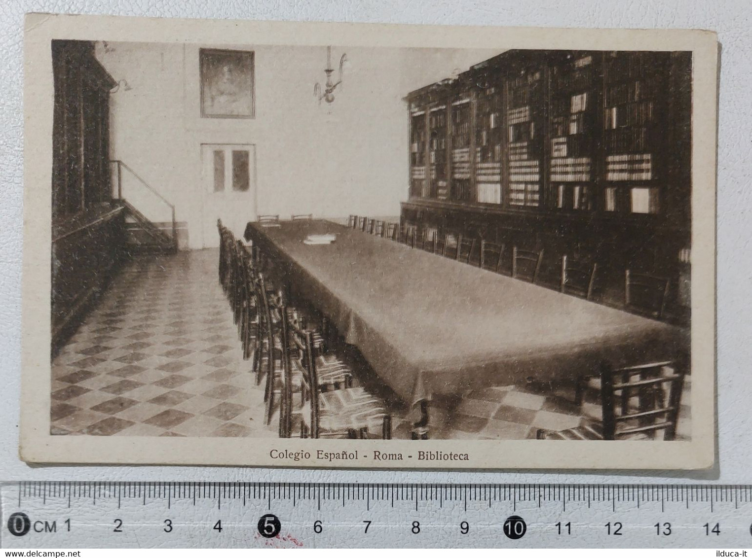 I121134 Cartolina - Roma - Colegio Espanol - Biblioteca