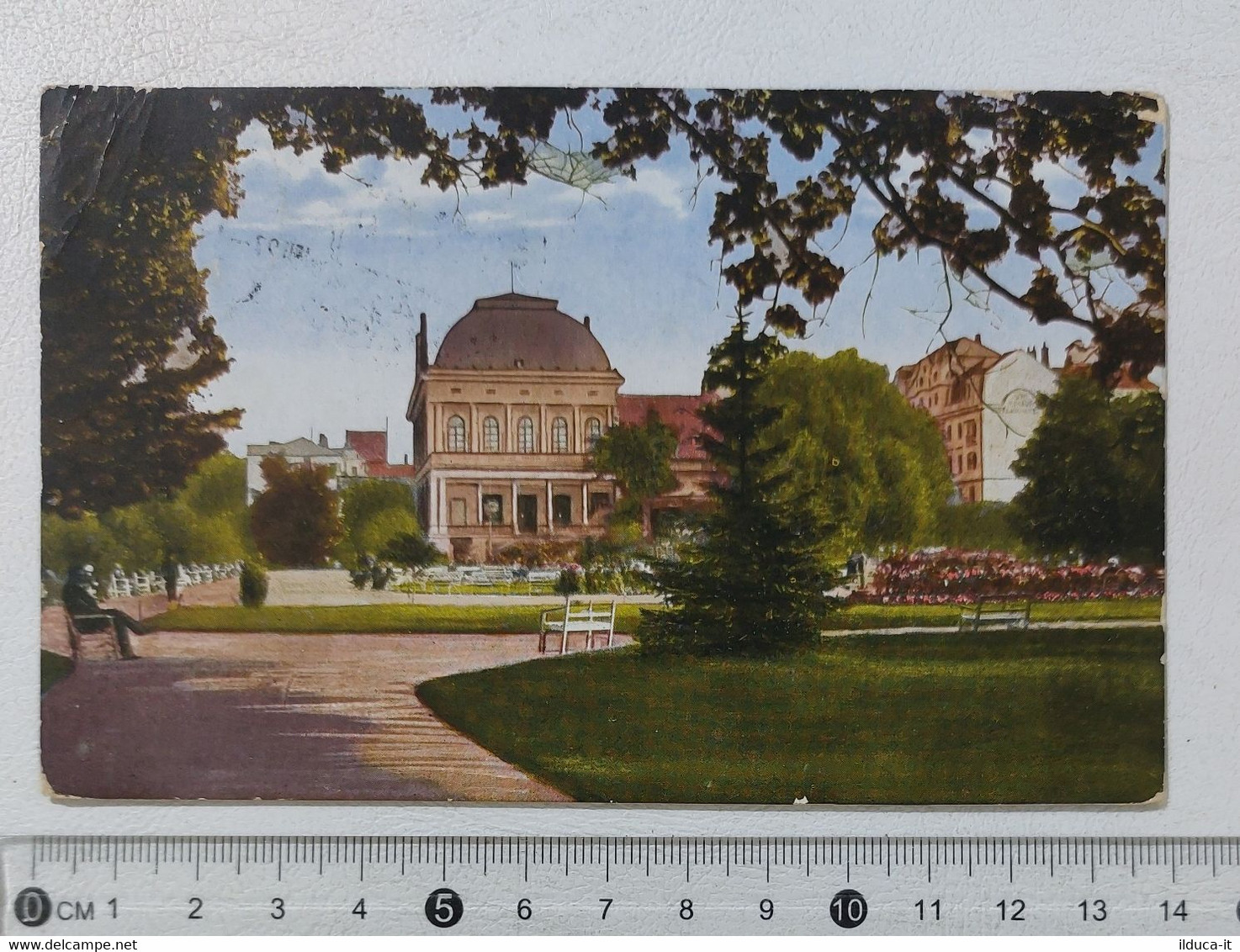 I121584 Cartolina - Repubblica Ceca - Franzensbad - Kurplatz mit Kurhaus VG