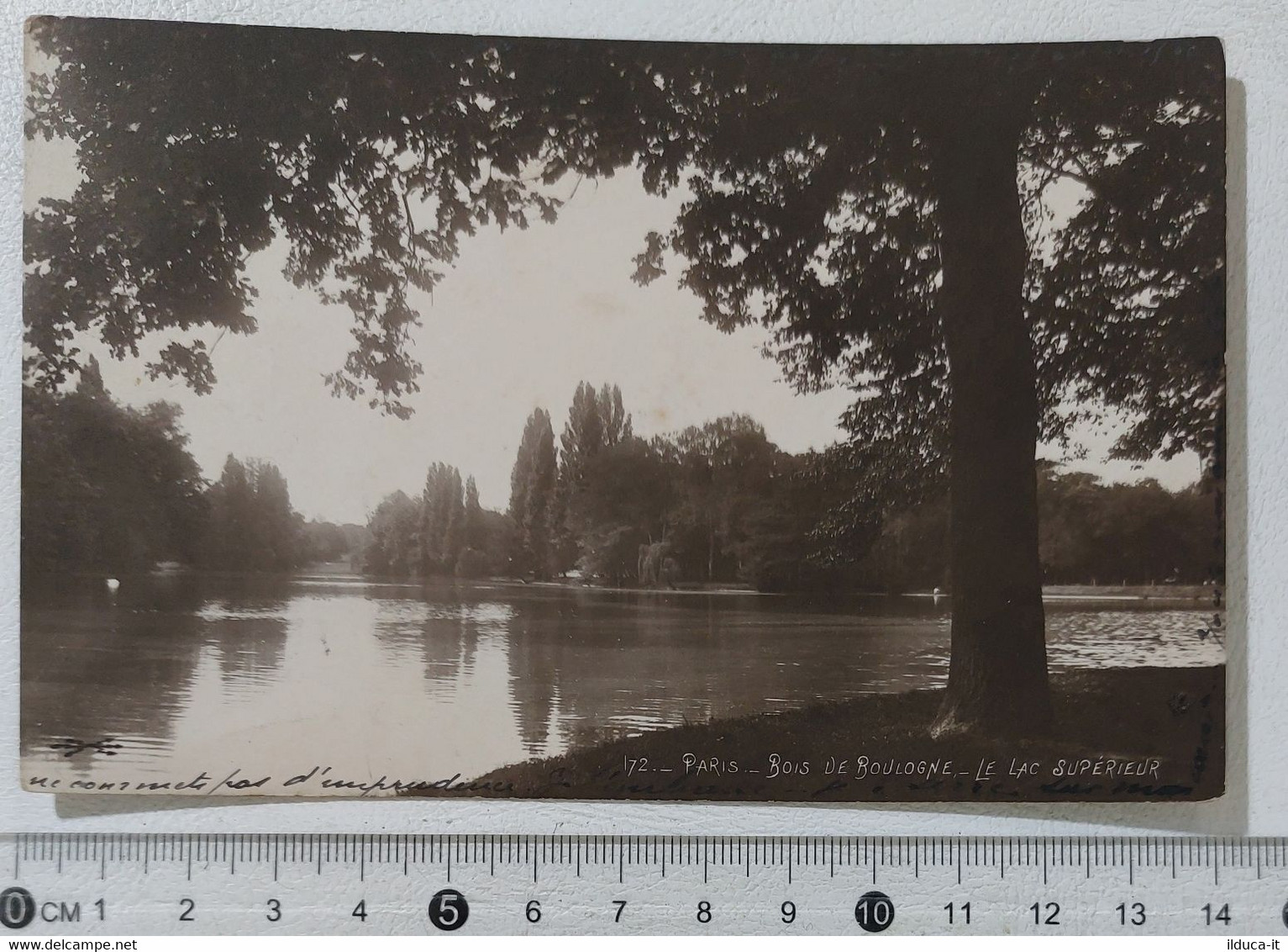 I122096 Cartolina Francia - Paris - Le lac Supèrieur - VG 1917
