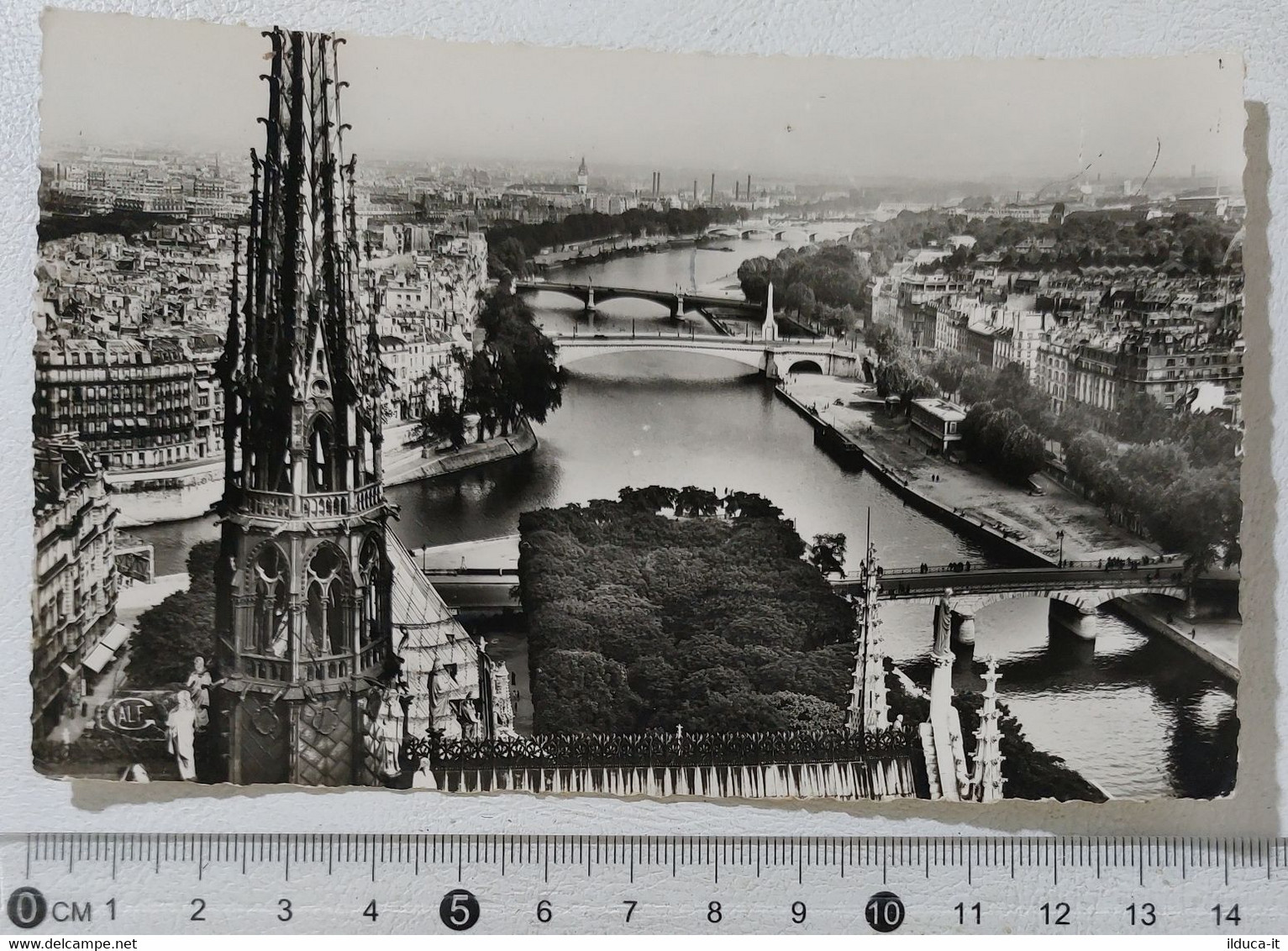 I122132 Cartolina Francia - Paris - Prospective sur la Seine - 1962