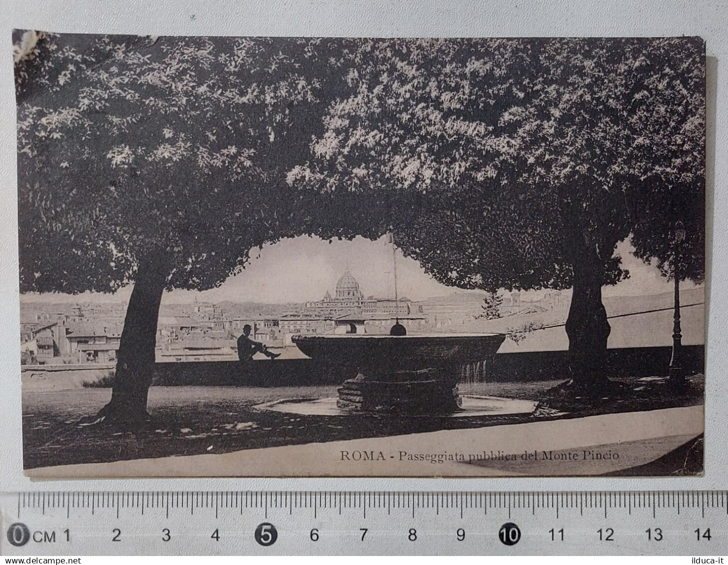 I123576 Cartolina - Roma passeggiata del Monte Pincio - VG 1915
