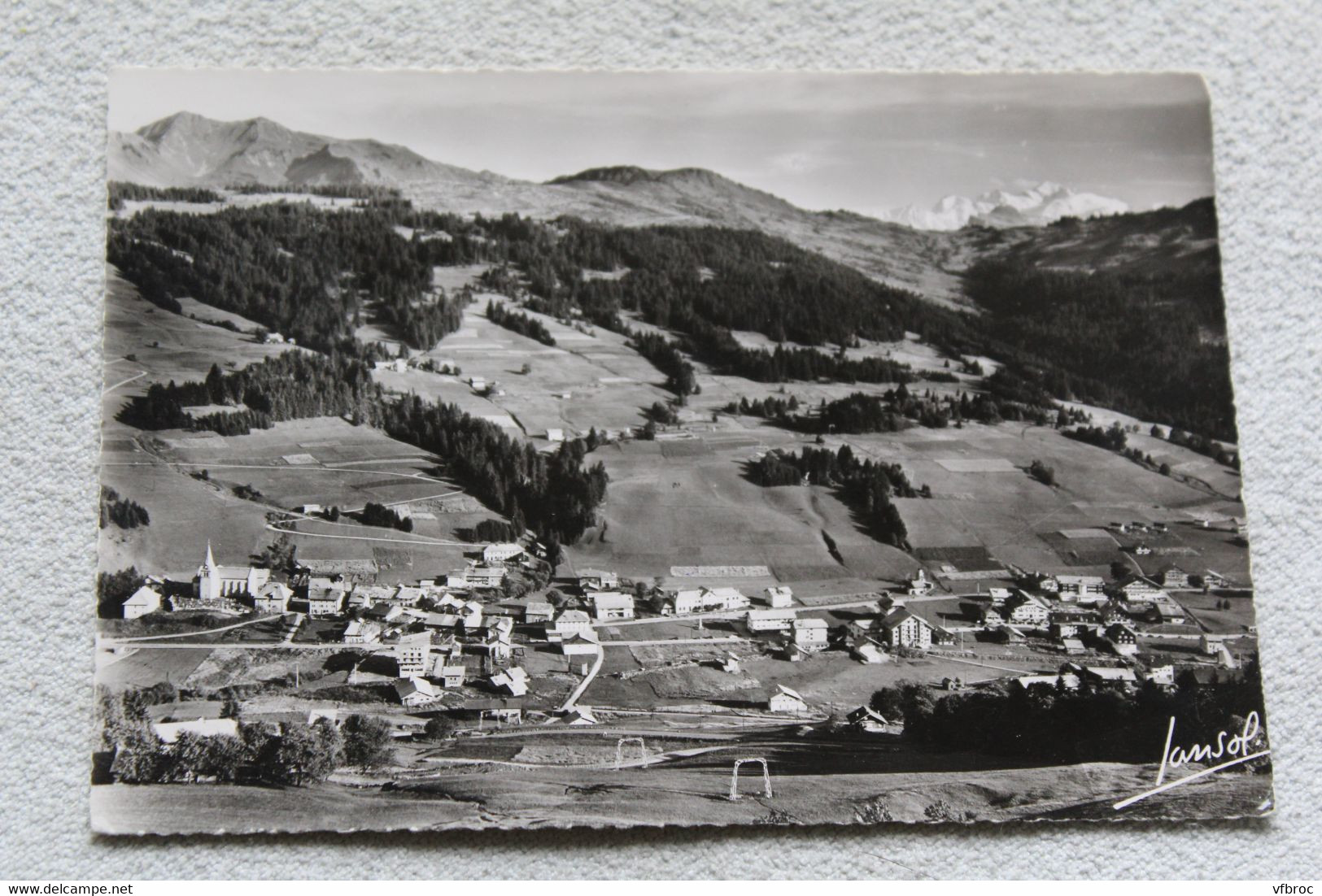 I256, Cpm, les Gets, vue générale et le mont blanc, Haute Savoie 74