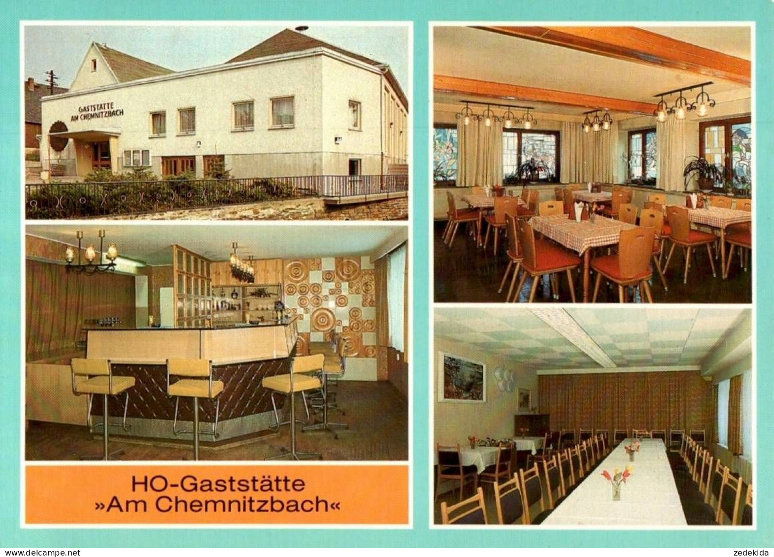 I8092 - TOP Dorfchemnitz HO Gaststätte Am Chemnitzbach Innenansicht - Verlag Bild und Heimat Reichenbach
