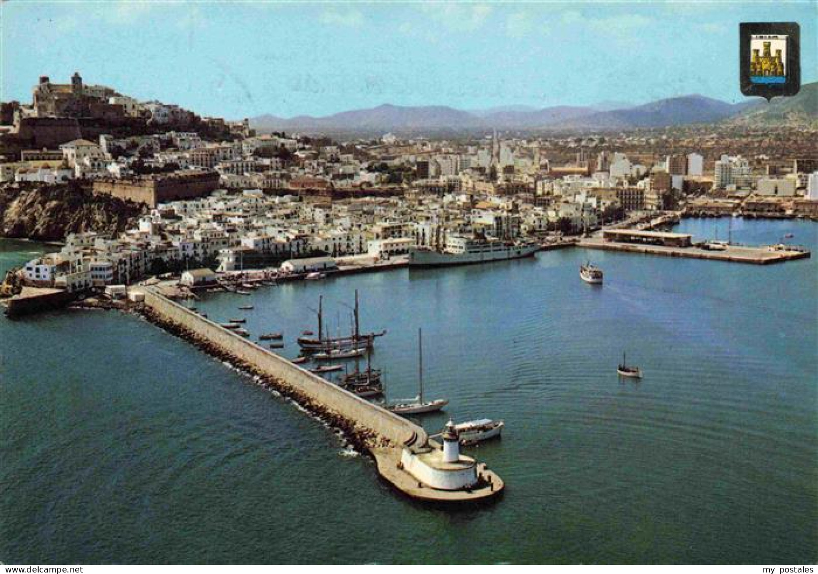 Ibiza Islas Baleares ES Porto de Ibiza Fliegeraufnahme