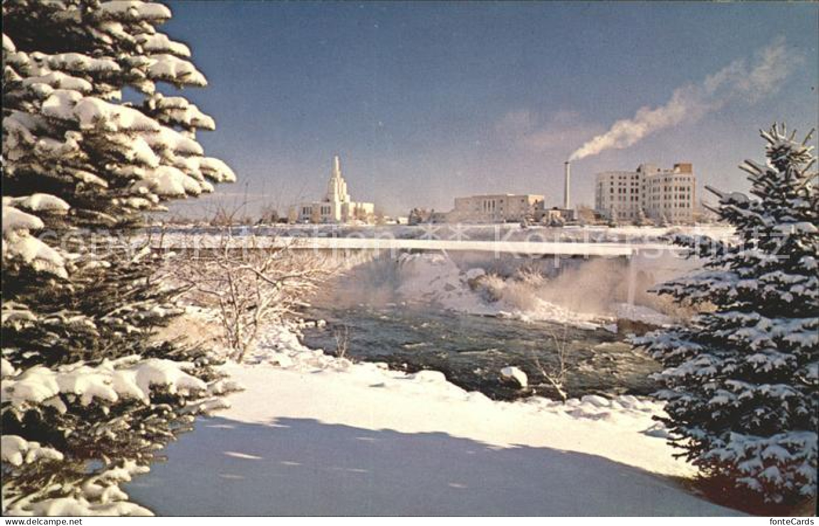 Idaho Falls Temple Square Winter Scene