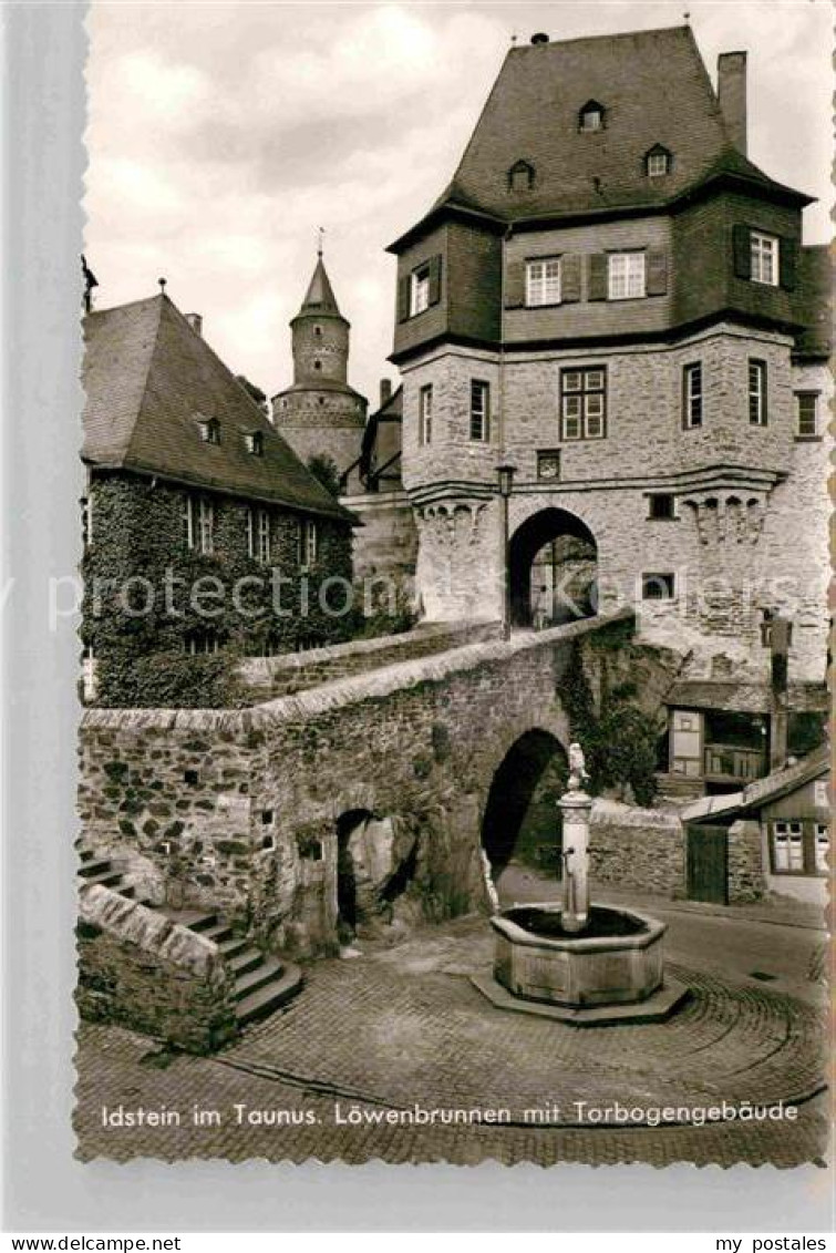 Idstein Loewenbrunnen Torbogengebaeude