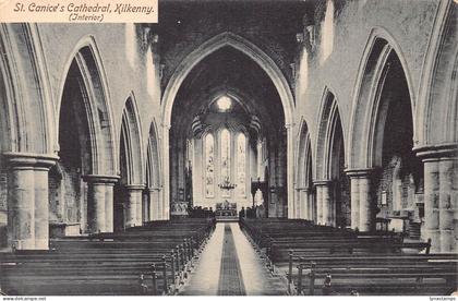 A772 Ireland Kilkenny St Canice's Cathedral Interior vintage postcard